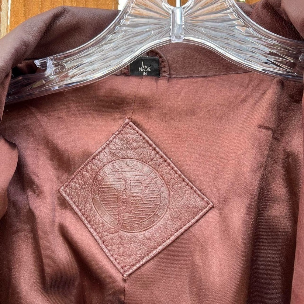 80s leather trench coat - Picture 8 of 8